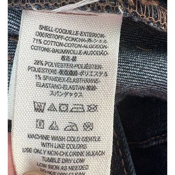 Free People Distressed Overalls Size 24 Blue Denim Jeans Bib Side Zipper - Picture 8 of 15